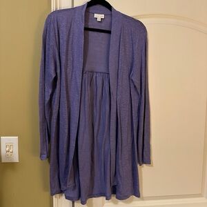 J. Jill Lavender Open Front Cardigan